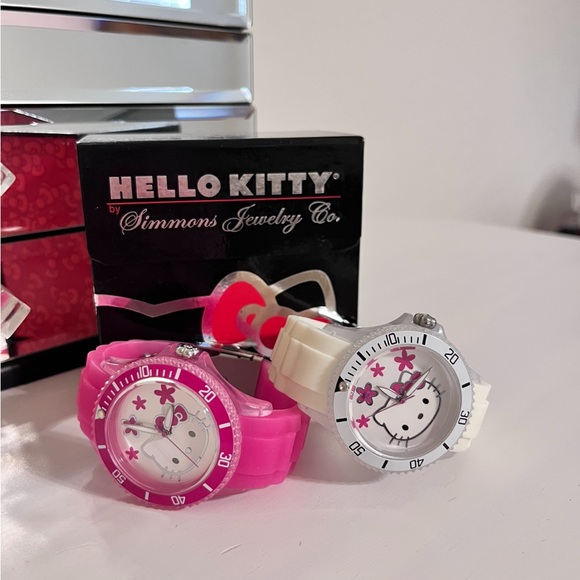 Hello Kitty Watch Set - Pink and White